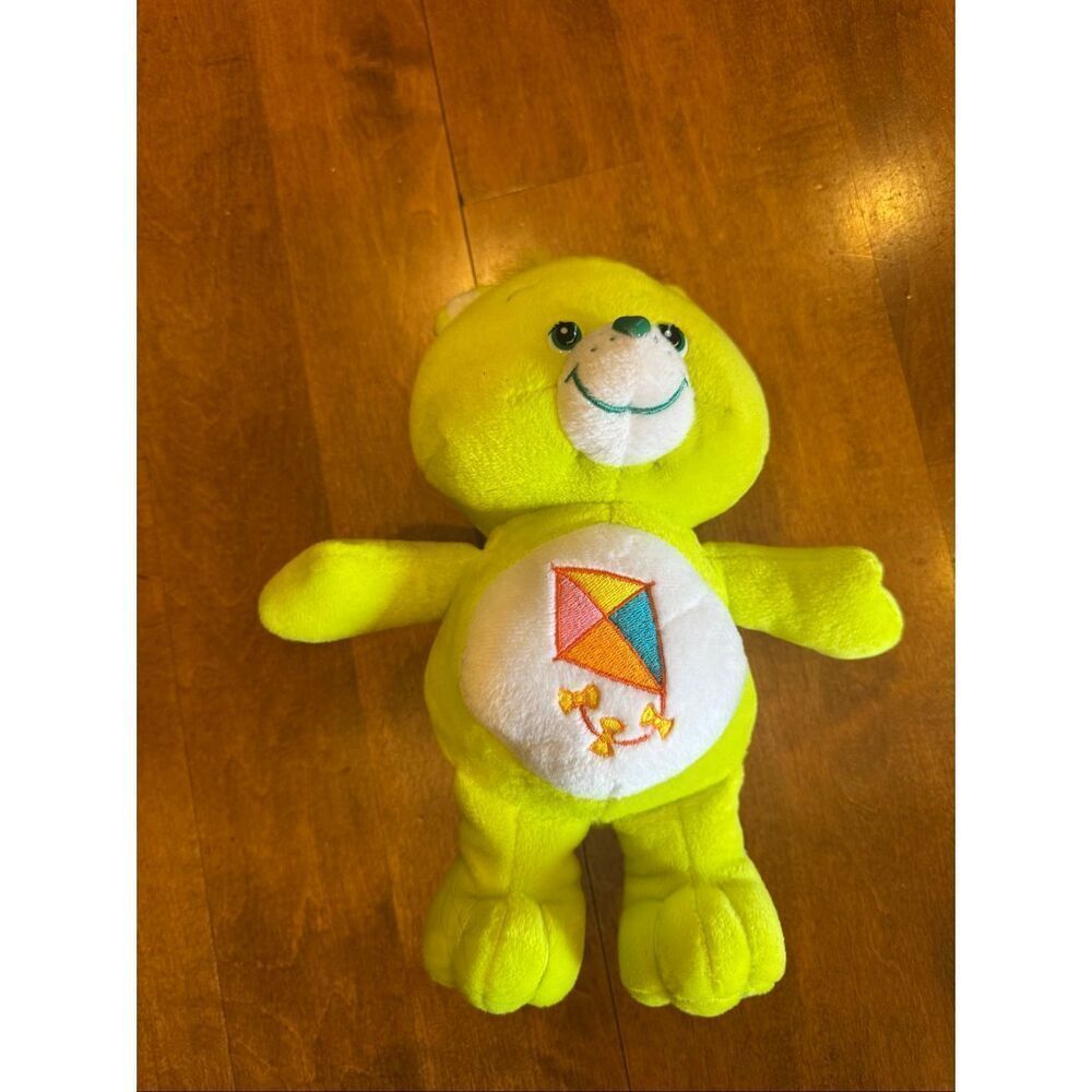 Vintage 2002 Care Bear Cousins Playful Heart Monkey Plush Kite Belly Green Toy